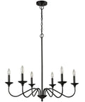 Dope Modern Farmhouse Black Chandeliers For Dining Room Wrought Iron Candle Chandelier With Chain 6 Light Fixture displayed