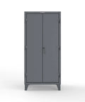 Heavy Duty Tough As Nails Industrial Steel Cabinet With Welded Construction 12 Gauge Steel Dark Gray Four Adjustable Shelves