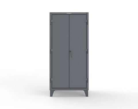 Heavy Duty Tough As Nails Industrial Steel Cabinet With Welded Construction 12 Gauge Steel Dark Gray Four Adjustable Shelves