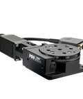 Motorized Rotation Stage With Indexing Disc And Lens Rotary Table, 360 Degree Turntable, Pro Grade Optics Mount in black finish.