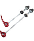 No Tool Quick Release Wheel Skewers For Front And Rear Bikes High Temperature Wear Resistant Alloy Levers Easy Install Red