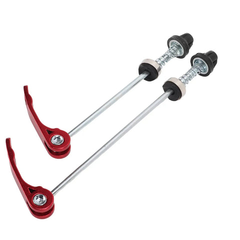 No Tool Quick Release Wheel Skewers For Front And Rear Bikes High Temperature Wear Resistant Alloy Levers Easy Install Red