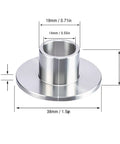 Heavy Duty Stainless Steel Router Template Bushing Guide Set with 18mm diameter, showing detailed measurements for precision woodworking.