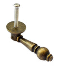 Four Piece Antique Bronze Drawer Pulls Set With Single Hole Mount, vintage decorative handle with disk diameter 3/4 inch, zinc alloy.
