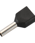 Twin Wire Ferrules For 16 AWG Dual Wire Crimp Connectors In Black With Tin Plated Copper Pin Terminals For DIN Rail Terminal Blocks