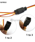 JR Style Servo Splitter Y Harness Cable 1 Male To 2 3 4 5 6 Female For RC Cars Planes Drones Receivers And ESCs 350mm Lead Wire