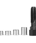 Carbon Steel 14mm Plug Rethread Tap Kit With Four Inserts For Damaged Thread Repair: tap and inserts