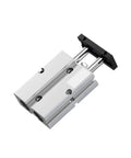 Twin Shaft Pneumatic Actuator TN10X150S With M5 Air Ports for smooth linear motion, compact design, tight automation spaces.