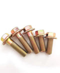 Shop Approved M12 Hex Flange Screws Zinc Plated 10.9 Grade Heavy Duty Fine Thread Fasteners in a pack of four.