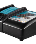18V LXT Lithium-Ion Rapid Optimum Charger Turbo Fast Battery Recharges, 30 Minute Charge on 3.0Ah, angled view.