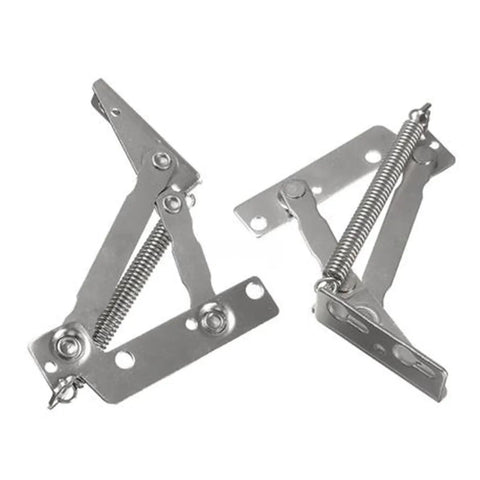 Two Piece 80 Degree Sprung Hinge Cabinet Stay For Lift Up Doors Built To Last Steel With Plated Finish Easy Screw Installation