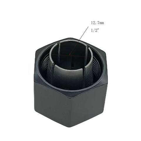 Half Inch Router Collet Chuck And Nut Replacement Self Releasing Design 12.7mm two pack accessory for precise and smooth routing.