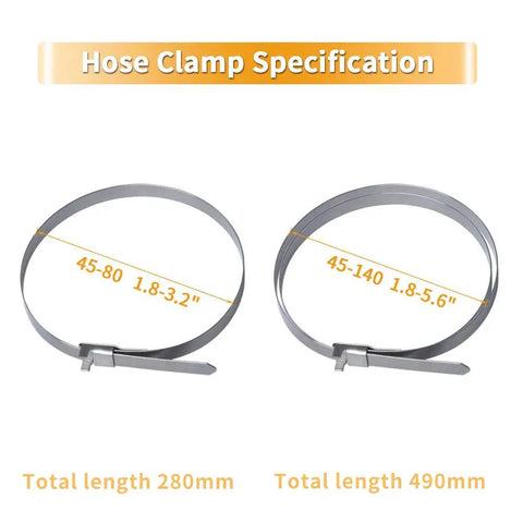 8 Piece CV Boot Band Clamp Set For Drive Shaft Universal Fit Stainless Steel Adjustable Diameter 1.8 To 3.2 Inches And 1.8 To 5.6 Inches