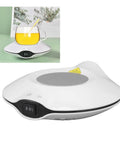 Real Deal USB Coffee Warmer Keeps Your Daily Brew Piping Hot Or Ice Cold All Day Long universal mug heater with glass cup.