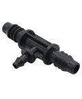 Reducing Tee Barb Connector Kit From 3/8 Inch To 1/4 Inch Garden Hose Splitter For Greenhouse Drip Irrigation Fittings No Fuss Durable 200 Pcs Easy Install Quick Setup black plastic tee