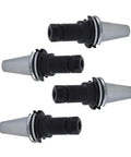 4 Pcs ER20 Collet Chuck Set For CAT40 Tool Holders, 4 Inch Length 100mm, CNC Milling Lathe Holder Kit, side view, Pro Grade High Precision Clamping 0.0001 To 0.0002 Inch, Five Eighth Inch By Eleven TPI Thread