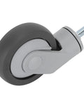 Close-up of Jauarta TPR Caster Wheels with Threaded Stem, showing durable gray TPR material and easy installation features.