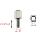 50Pcs Brass Hex Standoff Spacers With Nuts 4-40 Thread 6mm Long Hex Studs For PC Rig Mounting Nickel Plated Copper Hardware