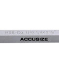 Heavy Duty HSS Lathe Tool Bit Set M35 Cobalt For Castings And Forgings, 1/4 X 1/4 X 2-1/2 Inch, single tool bit close-up