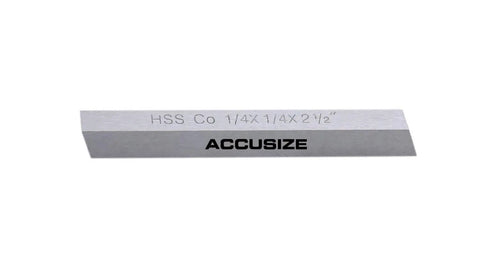 Heavy Duty HSS Lathe Tool Bit Set M35 Cobalt For Castings And Forgings, 1/4 X 1/4 X 2-1/2 Inch, single tool bit close-up
