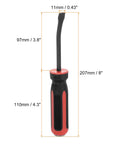 8 Inch Angled Tip Pry Bar Built Tough With CRV Steel Curved Screwdriver Pry Tool Strike Cap Non Slip Grip For Lifting And Prying