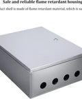 Stainless Steel Junction Box IP67 Weatherproof Enclosure For Indoor Outdoor Use Wall Mounted Project Box with four cable holes