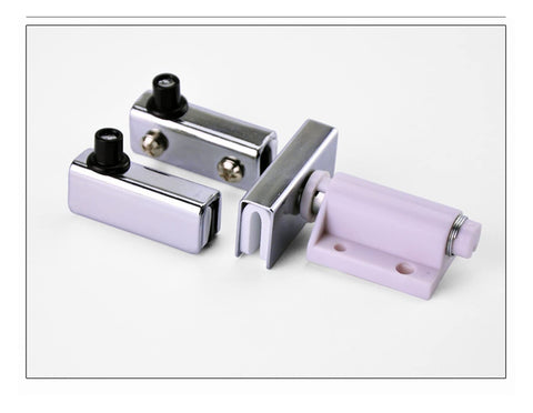 Slide Bolt Door Lock Hasp For Doors Gates Cabinets And Glass Furniture Hardware Kit With Touch Latch And Suction Closer