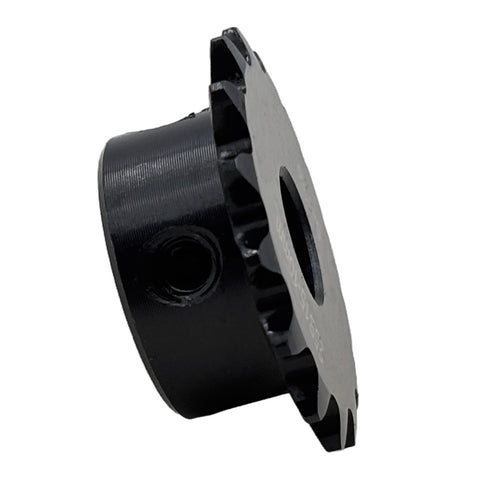 Side view of Roller Chain Sprocket Type B 15 Teeth 10mm Bore Hardened Carbon Steel Anti Rust Drive Sprocket For ANSI 25 Chain Quarter Inch Pitch
