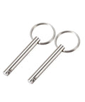 Quick Release Pin 6mm By 50mm Marine Hardware For Boat Bimini Top Deck Hinge, Spring Loaded Ball Tip, Corrosion Resistant, 2 Pack