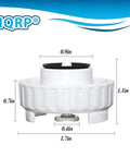2 Pack Humidifier Bottle Valve Cap Replacement For MoistAir EA1407 HD1407 HD1409 with dimensions in inches.