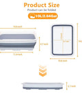 Collapsible Dish Pan 10L Folding Sink Basin For Dishwashing Camping RV And Vegetable Cleaning Expanded 14.5 By 10.5 By 5 Inches Folds Down To 2 Inches