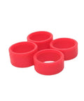 Red 1/28 Scale RC Car Tire Skin Upgrade Kit With 22mm And 22.5mm Wheels, Realistic Racing Pattern Tread Film, Durable Colorful Tire Skin