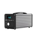 Side view of Heavy Duty Portable Power Station 220V Solar Generator With Multi Outlets Compact Backup Energy Kit Trail Ready For Campouts Road Trips And Weekend Getaways Black.