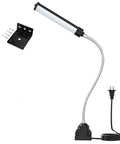 24W LED Work Light With Flexible Gooseneck And Screw Base, 2400 Lumen Industrial Lamp For Lathe CNC Milling Drill Press Sewing Machine