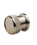 Shorting Copper Dust Cap For BNC Female Connectors Pack, side view of a metallic protective cover for SDI gear, 10 pack.