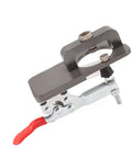 35mm hinge boring jig kit with aluminum alloy body and red-handled clamp for woodworking