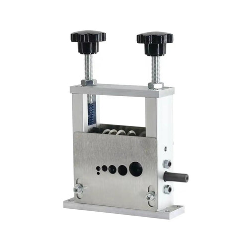 Heavy Duty Wire Stripper Machine Auto Manual Crank Copper Recycling Adjustable Cable Peelers with robust steel build.