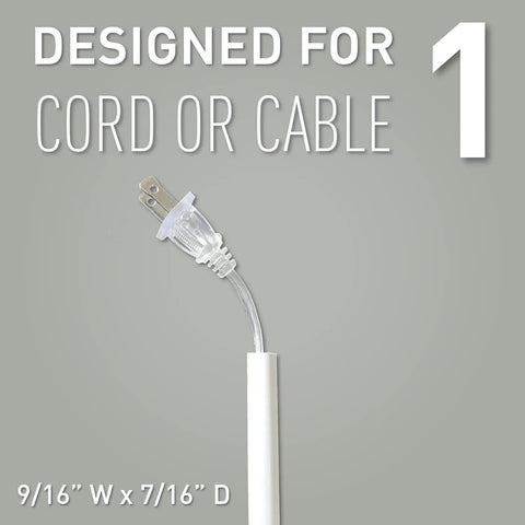 Cord Cover Kit With CordMate Channel System For Walls Keeps Cords Tidy 9 Feet Of Wire Channel Seven Sections Plug Inserted