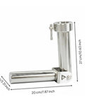 Stainless Steel Barbell Stand With Swivel Base Anchor Station For Secure Rows And Presses Fits Standard Racks Easy Setup, dimensions labeled