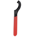 C Hook Spanner Wrench For Lathe Clamping ER25 Collet Nut With Red Non Slip Handle Carbon Steel Forged Tool Heavy Duty Black Oxidized Finish