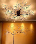Tree Branch Iron LED Ceiling Light Fixture With Modern Nordic Vibe, Sleek Ceiling Mount, Warm Glow, D95cm, 10 LED, Easy Assembly