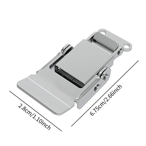 Heavy Duty Toggle Hasp Latch For Secure Safe Box And Tool Case With Spring Latch, stainless steel, 6.75cm size
