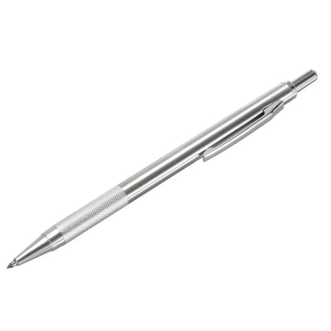 Solid Heavy Duty Tungsten Carbide Scriber With Retractable Clip Etching Pen stainless steel design for marking glass and metal.