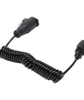 Coiled Trailer Plug Adapter 7 Pin To 13 Pin Socket 9.84 Foot RV Extension Cable For Trailers Campers And Vans With Stable Power Transmission And Easy Hookups black coiled ends