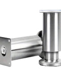 Adjustable Metal Furniture Leg Set of 4 for Sofa Couch Cabinet Replacement Steel Feet, close-up of stainless steel construction
