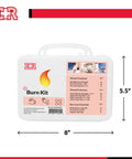 Grab And Go Burn Care Kit With All Natural Tea Tree Oil Gel And Dressing For Common Burns And Scalds in white case