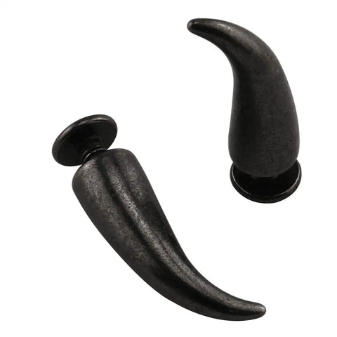 Badass Punk Rock Cat Claw Studs And Screwback Spikes With Matching Screws Dope Gun Black Metal Rivets for leather projects.