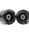 Black and White 60 By 40 mm 88A Roller Skate Wheels for Quad Skates with Bearings made of urethane, shown pair view.