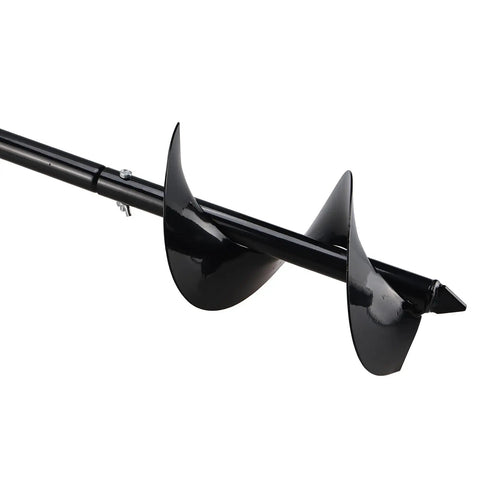Close-up of Heavy Duty Hand Auger Post Hole Digger 6 Inch By 33 Inch Garden Hole Digger Tool with durable steel build