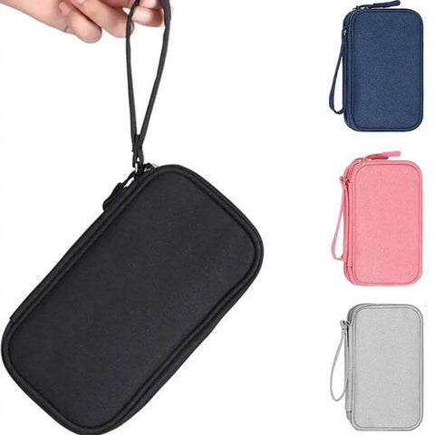 Heavy Duty Workhorse Tech Organizer Pouch That Actually Keeps All Your Cords Chargers Power Banks And External Hard Drives Neatly Sorted For Daily Commutes Or Long Weekend Road Trips No Sweat, black design in hand.